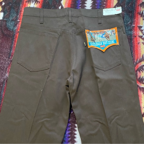 VTG 60’s Levi’s Deadstock Saddleman Black Tab Sta Prest Boot cut Jeans! 34x33 - Picture 13 of 16